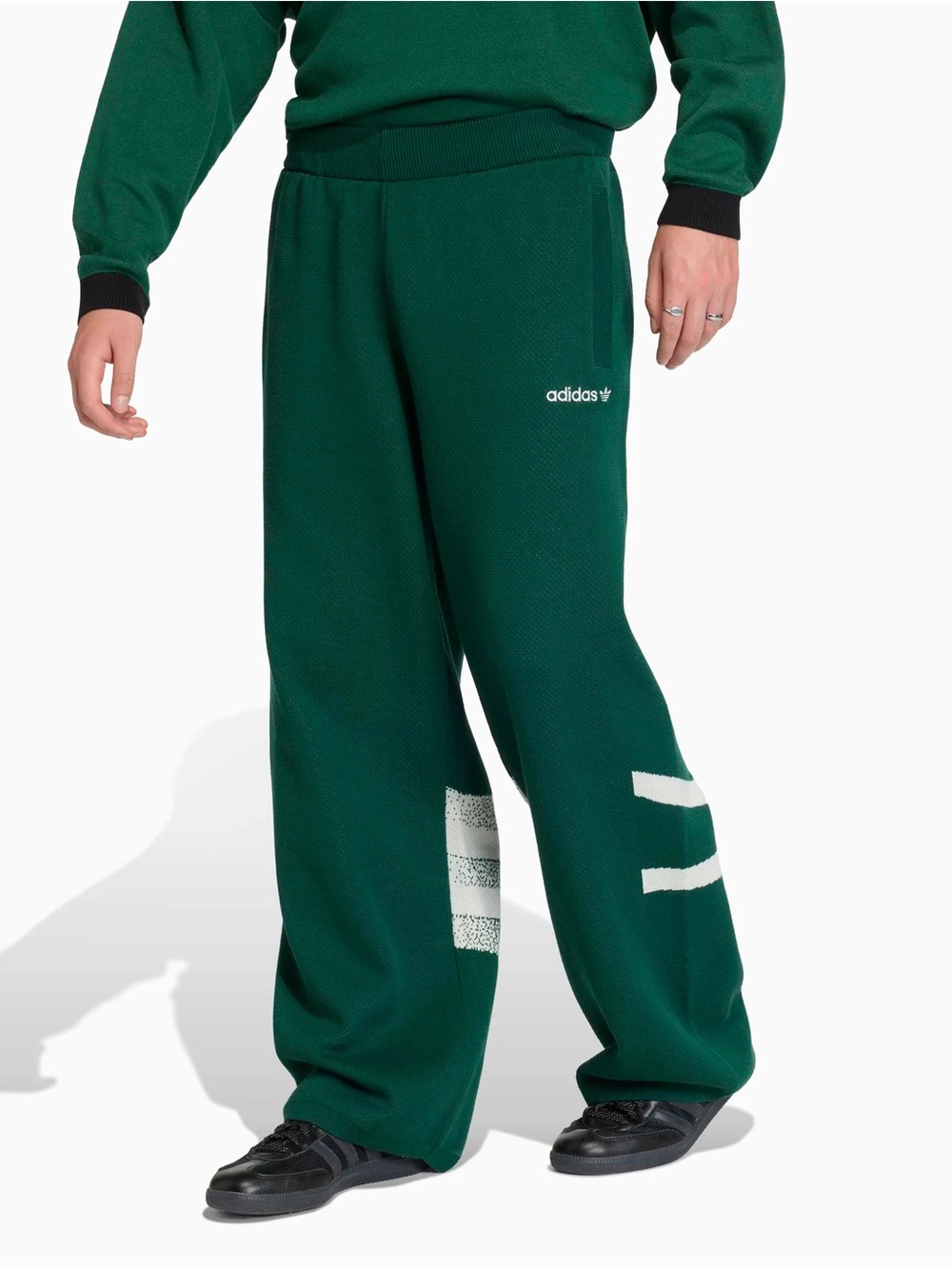 Adidas Originals Santiago PT Knit Track Pants Green Wide Leg Men’s S NWT KE4609